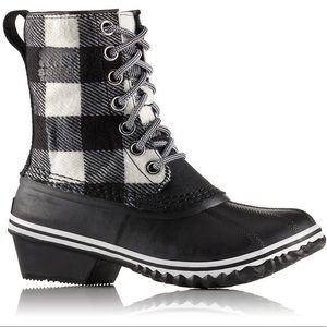 Sorel Slimpack Buffalo Plaid Duck Boot 7.5